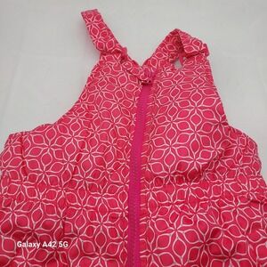 Pink Platinum Girls Snowsuit Geometric Pattern Snow Pants Overalls Size 5 6